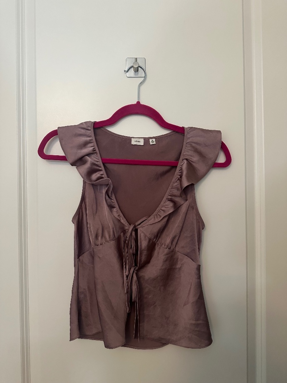 EUC ARITZIA x WILFRED - Purple Tie Front Sleeveless Blouse, XS